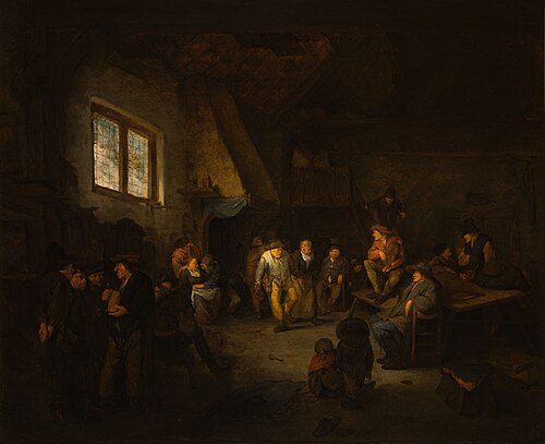 Village Tavern with Fiddler, , Cornelis Bega