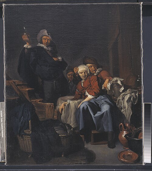 A Sick Peasant Woman, 1655, Cornelis Bega