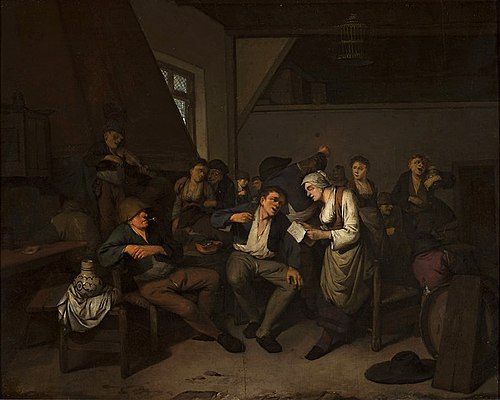Scène d'auberge., 1650, Cornelis Bega