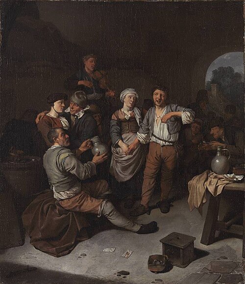 Bauern belustigen sich in einer Schenke, 1664, Cornelis Bega