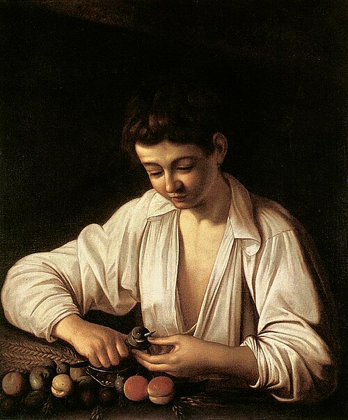 Boy Peeling Pears, 1592, Le Caravage