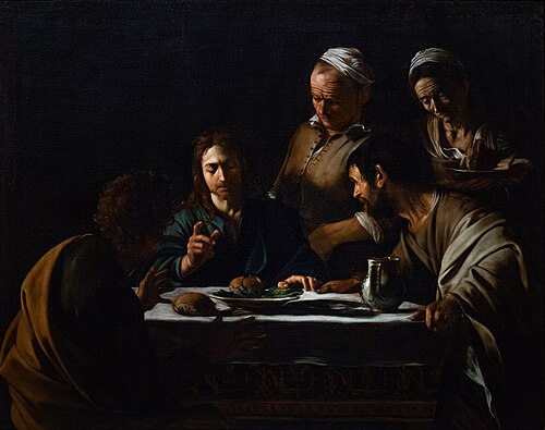 Le Souper à Emmaüs, 1606, Le Caravage