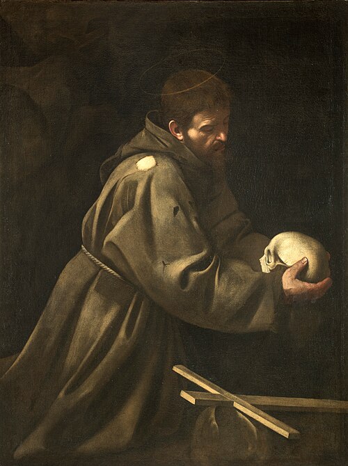 Saint François en méditation, 1606, Le Caravage
