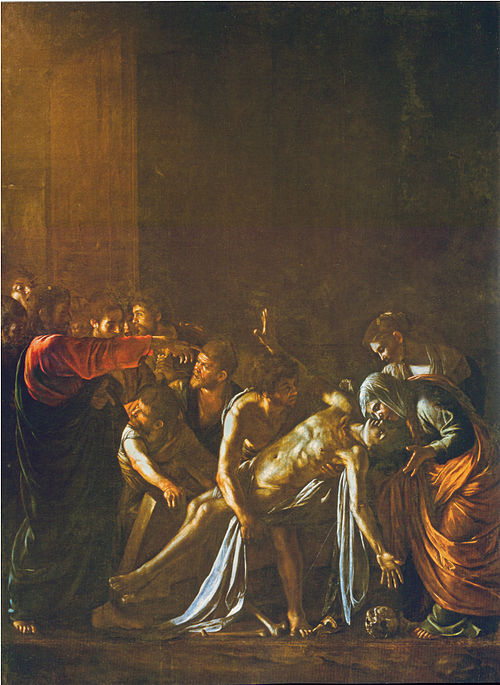 La Résurrection de Lazare, 1609, Le Caravage