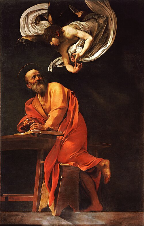 Saint Matthieu et l'Ange, 1602, Le Caravage