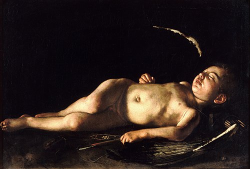 Amour endormi, 1608, Le Caravage