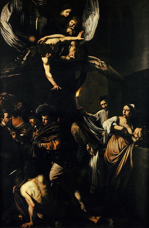Les Sept Œuvres de miséricorde, 1600, Le Caravage