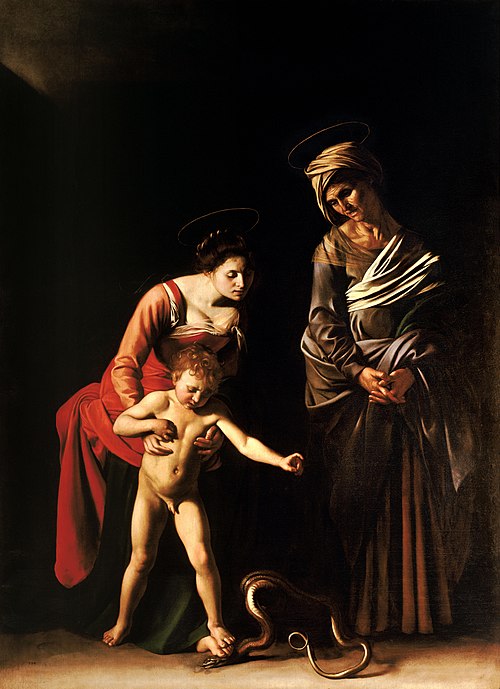 Madonna and Child with Saint Anne, 1605, Caravaggio