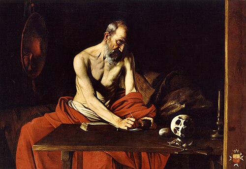 Saint Jerome Writing, 1607, Caravaggio