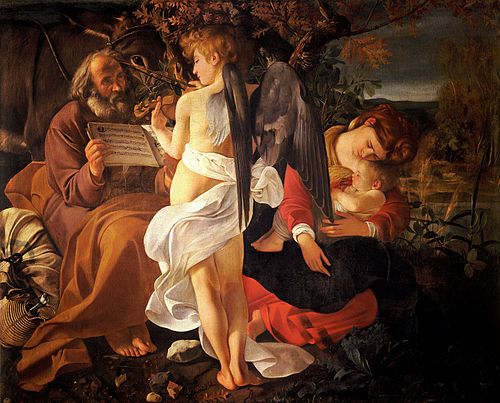 Le Repos pendant la fuite en Égypte, 1597, Le Caravage