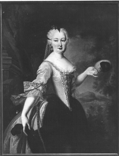 Bildnis der Maria Franziska Dorothea von Pfalz-Sulzbach, Herzogin von Zweibrücken-Birkenfeld (1724-1, 1744, Felix Anton Besold