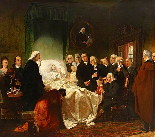 The Holy Triumph of John Wesley in His Dying, 1842, Marshall Claxton