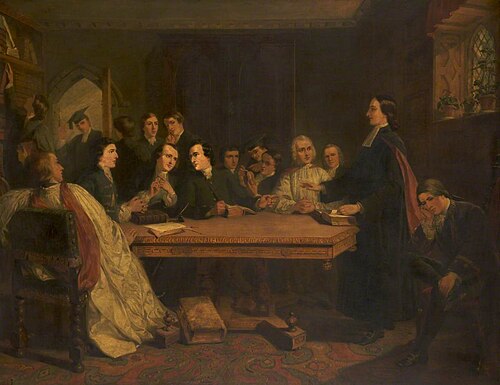 John Wesley and His Friends at Oxford, 1858, Marshall Claxton