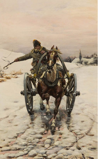 An Icy Road, 1887, Bohdan Kleczyński