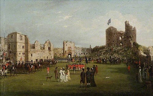 Parade of the Loyal Association in Dudley Castle Courtyard, 9 August 1798, 1798, Thomas Phillips