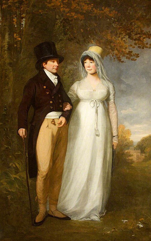 William IV Blathwayt (1751-1806) and his Wife Frances Scott (d.1844) out Walking, 1806, Thomas Phillips