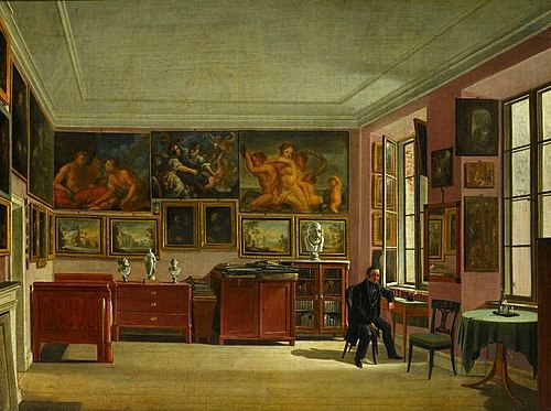 Self-portrait in a room, 1830, Aleksander Kokular