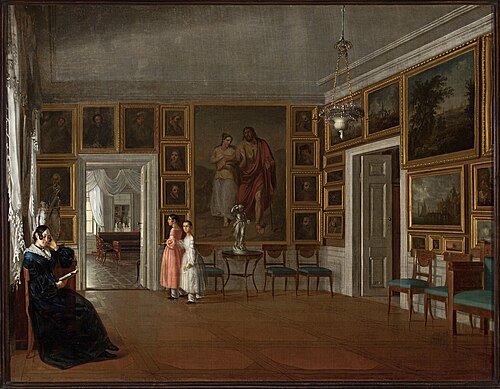 Salon dans la maison de l'artiste, 1830, Aleksander Kokular
