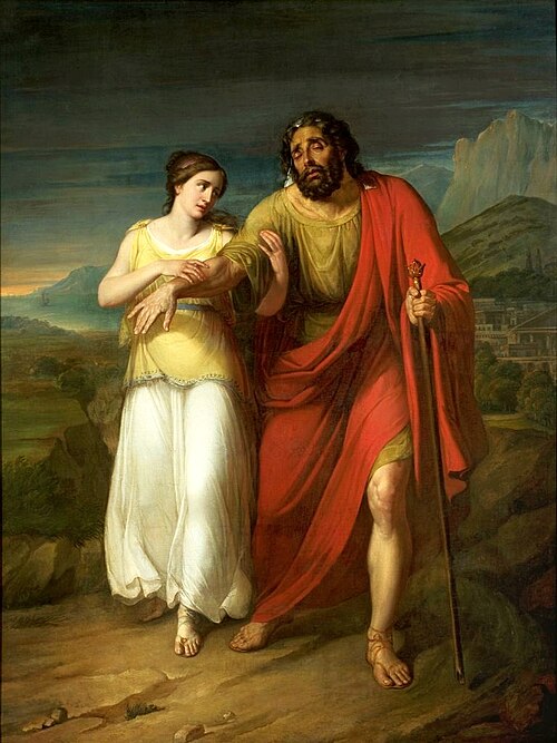 Œdipe et Antigone., 1825, Aleksander Kokular