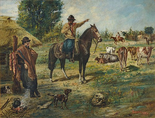 Foreman and rebellious peasant, 1901, Martín Boneo