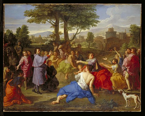 Monsignor Zondadari Blessing the Spanish, 1728, Placido Costanzi
