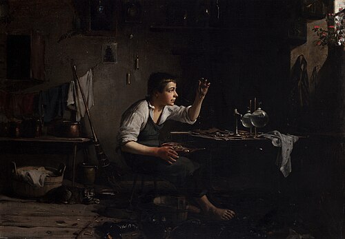 At the Shoemaker's, 1882, Wacław Koniuszko