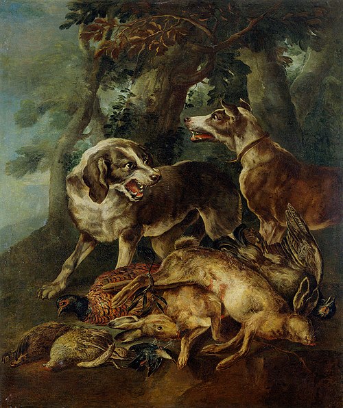 Psa in divjačina, 1750, Angelo Maria Crivelli