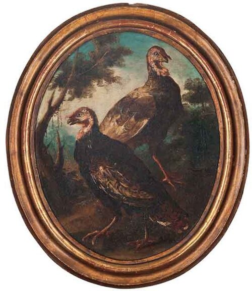 Turkeys in a Landscape, , Angelo Maria Crivelli