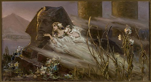 Sphinx and a woman phantom, 1850, Wilhelm Kotarbiński
