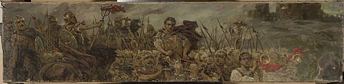 Victorious procession after the battle, , Wilhelm Kotarbiński