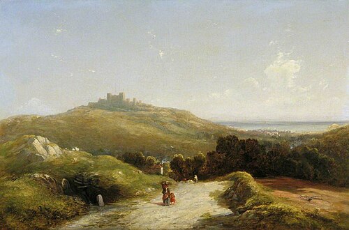Distant View of Dover Castle, 1847, Thomas Creswick