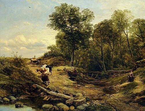 A Mill Stream in Eskdale, Cumbria, 1865, Thomas Creswick