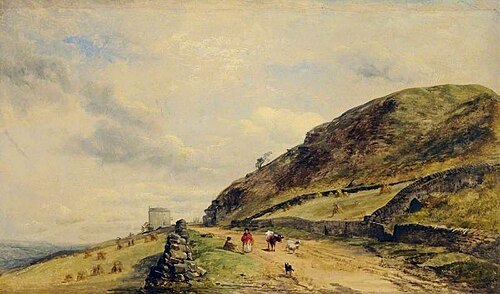 A Road near Sheffield, , Thomas Creswick