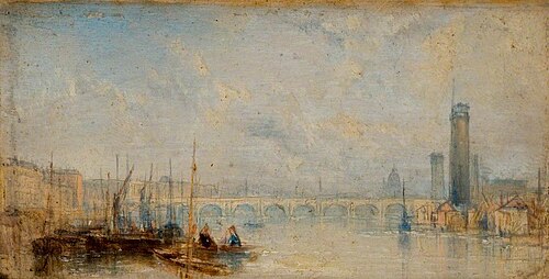 The Thames and the Shot Tower, , Thomas Creswick