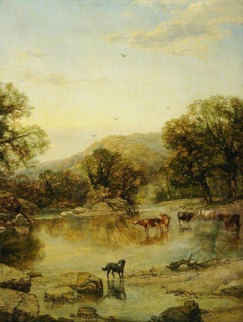 Landscape with Cattle, , Thomas Creswick