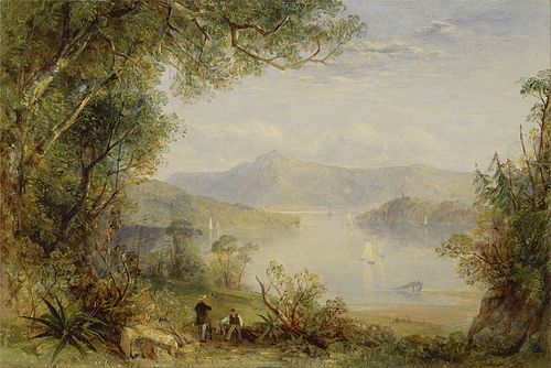 View on the Hudson River, 1843, Thomas Creswick