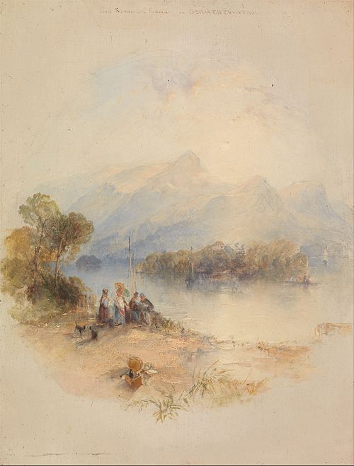 The Summer Bower, Derwent Water, 1838, Thomas Creswick