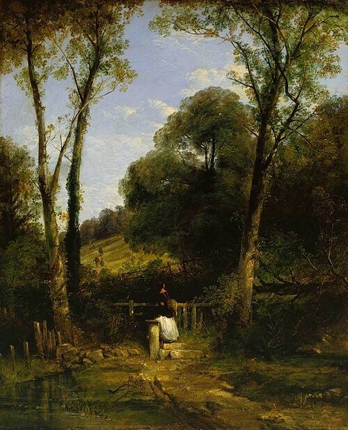 The Stile, 1839, Thomas Creswick