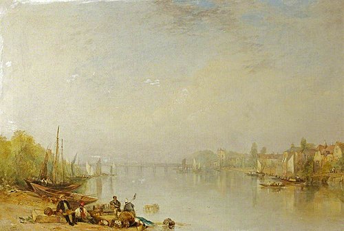 View of Putney Bridge, 1831, Thomas Creswick