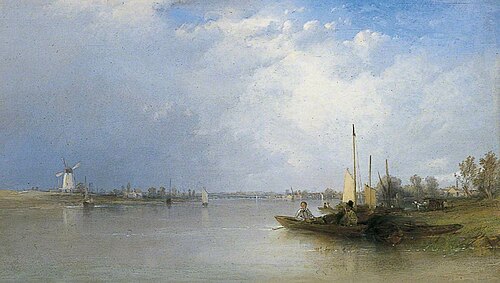 View Of The Thames At Battersea, 1834, Thomas Creswick