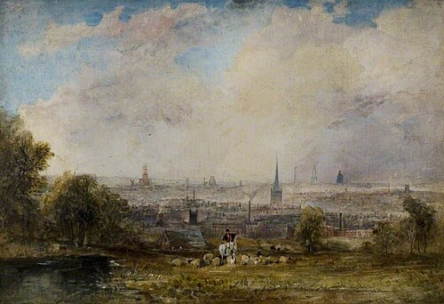 A Distant View of Birmingham, 1827, Thomas Creswick