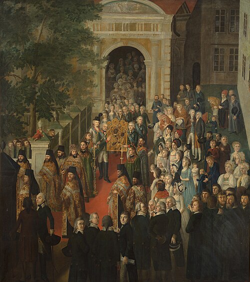 Procession with Theotokos of Tikhvin, 1801, Vasiliy Istomin