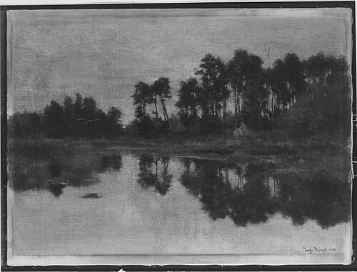 Abendstimmung am See, 1895, Hugo Bürgel