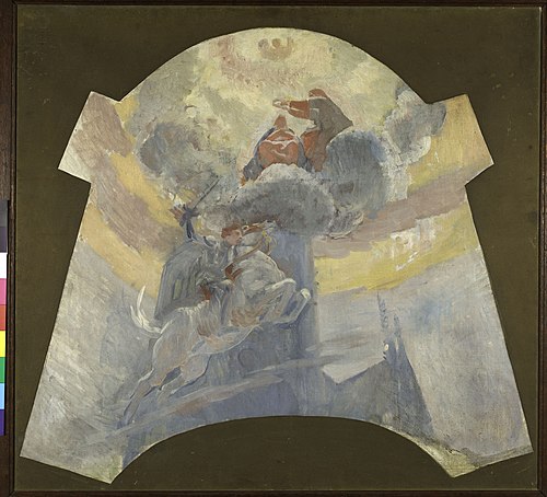 La Mystique, esquisse de la composition d'ensemble, 1908, Albert Besnard