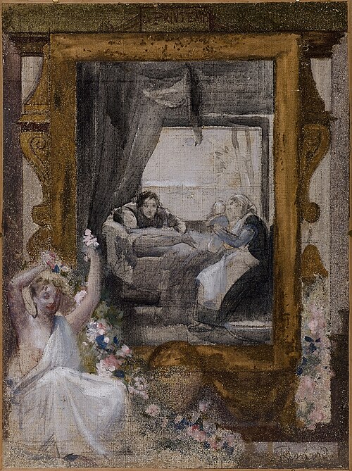 Esquisse pour la salle des mariages de la mairie du 19ème arrondissement : Le Printemps, 1880, Albert Besnard