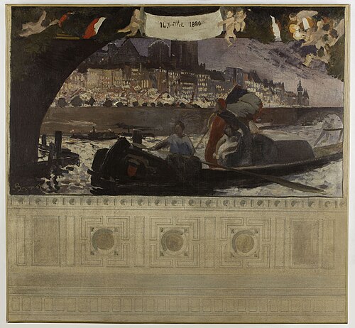 Esquisse pour la mairie du 4ème : le 14 juillet 1880, 1884, Albert Besnard