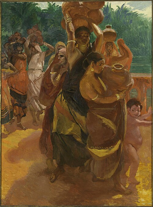 Sur le Pont de Trichinopoly (Inde), 1911, Albert Besnard