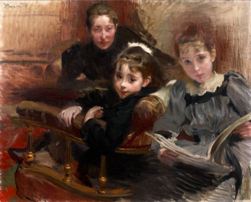 Portrait of Mrs Alfred Lenoir and her two daughters, 1900, Paul-Albert Besnard