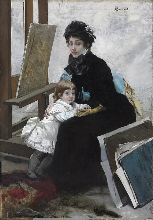 Madeleine Lerolle and Her Daughter Yvonne, 1879, Paul-Albert Besnard