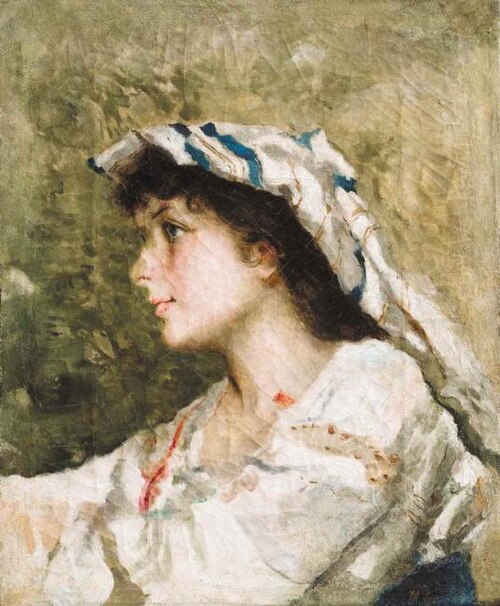 Italian woman, 1905, Ivan Kulikov
